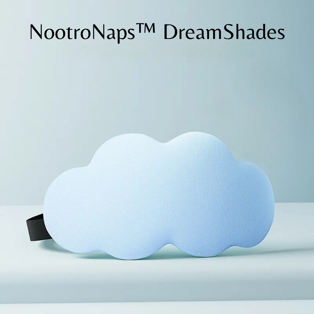 NootroNaps™ DreamShades Lake Blue Eye Mask – Blocks light and promotes better sleep with memory foam fit.